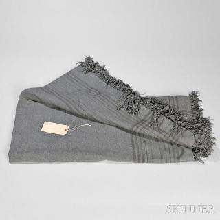 Appraisal: Shawl wool natural gray Merino or lamb's wool with over-dyed