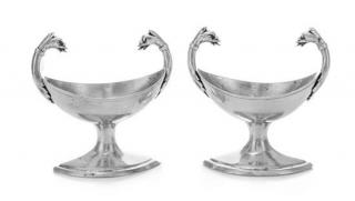 Appraisal: A Pair of German Silver Salts Maker's Mark Schott th