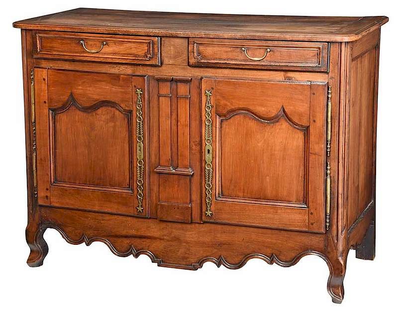 Appraisal: Provincial Louis XV Fruitwood Sideboard incorporating some period elements two