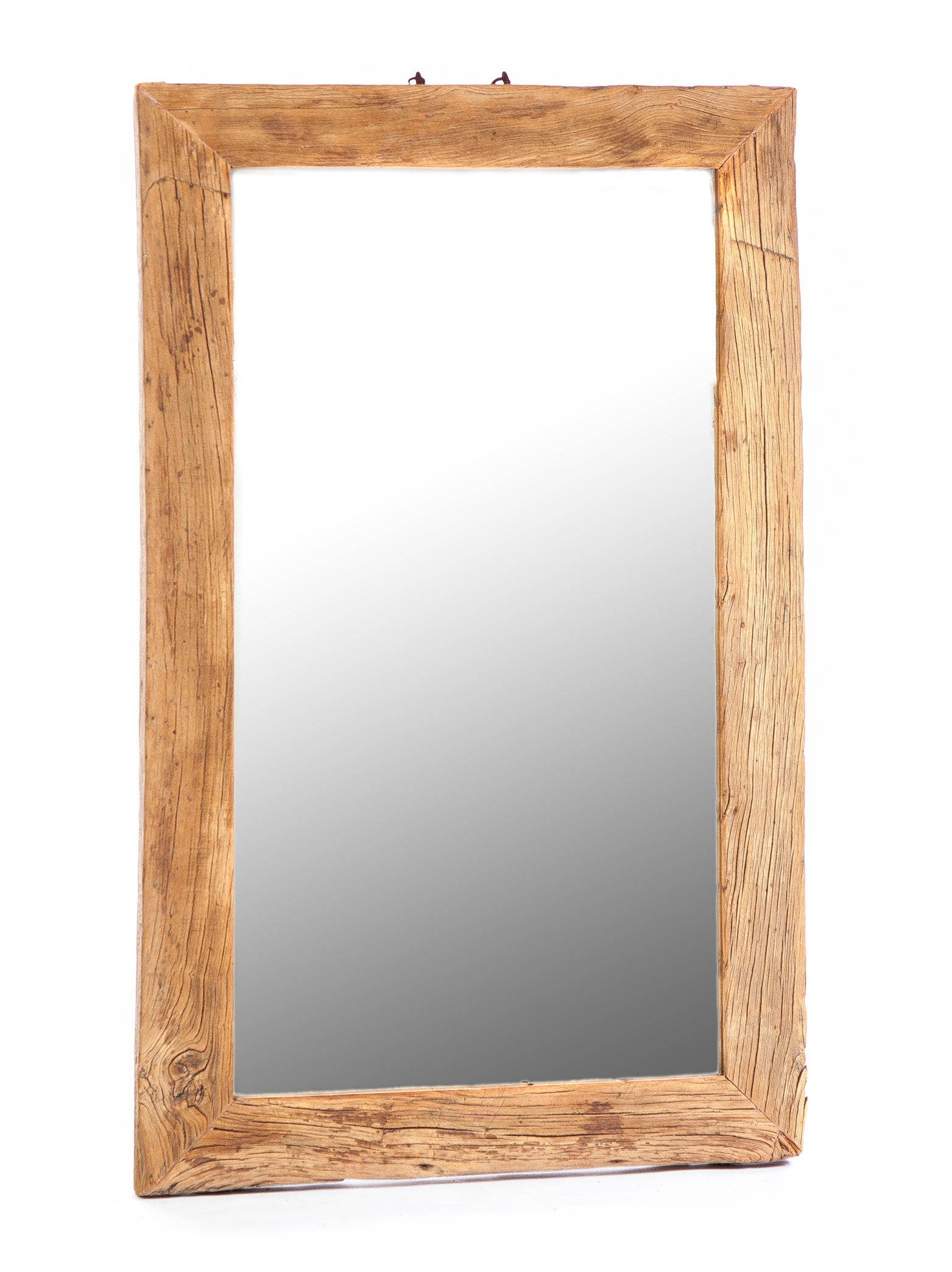 Appraisal: CHINESE MIRROR FRAME Elm wood repurposed for a modern mirror