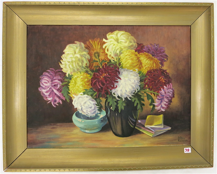 Appraisal: KATE CORDON RAYMOND OIL ON CANVASBOARD Oregon - Still-life with