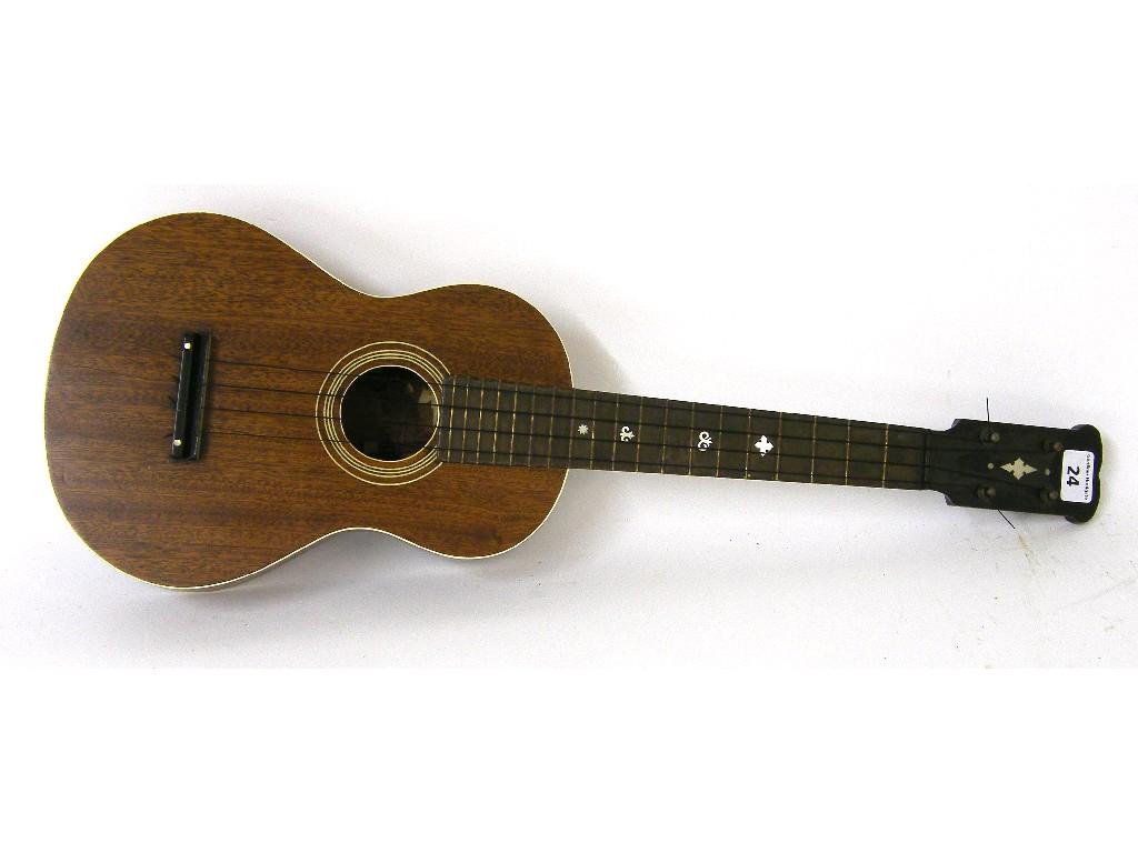 Appraisal: Early th century tenor ukulele with rosewood neck back and