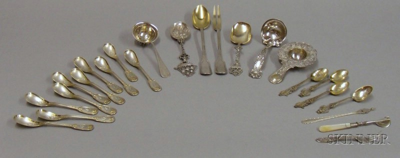 Appraisal: Approximately Twenty-four Mostly Silver Flatware Items including a set of