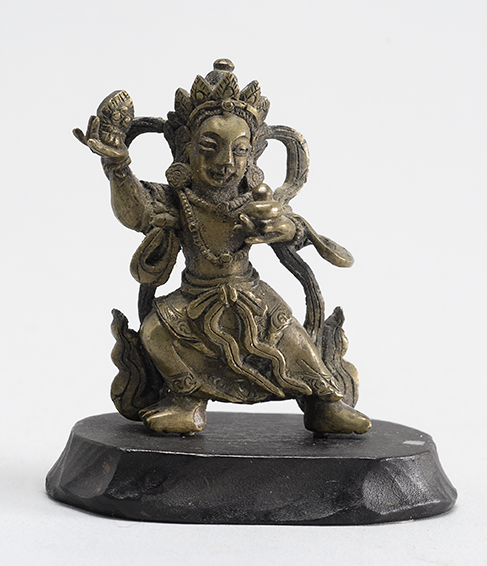 Appraisal: SINO-TIBETAN BRONZE FIGURE OF YAMANTAKA th CenturyIn standing position holding