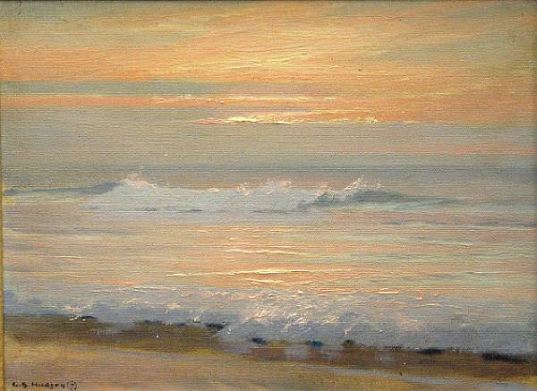 Appraisal: Charles Bradford Hudson American - Coral sunset signed 'C B