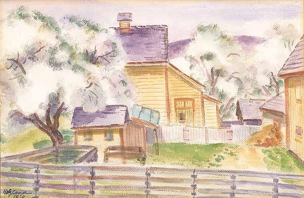 Appraisal: Emil Eugene Holzhauer American - Rural House watercolor on paper