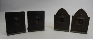 Appraisal: Hand Hammered Arts Crafts Bookends Hand Hammered Arts Crafts Bookends