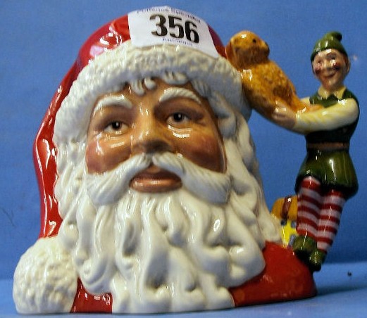 Appraisal: Royal Doulton small Character Jug Santa with Elf D limited