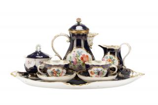 Appraisal: Meissen Porcelain Cobalt Gilt Cabaret Set for Meissen German founded