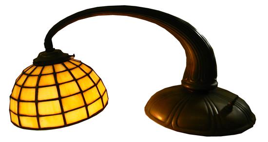 Appraisal: Handel desk lamp c - pale yellow dome-shaped shade signed