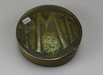 Appraisal: Potteries Motor Transport PMT brass embossed bus radiator cap