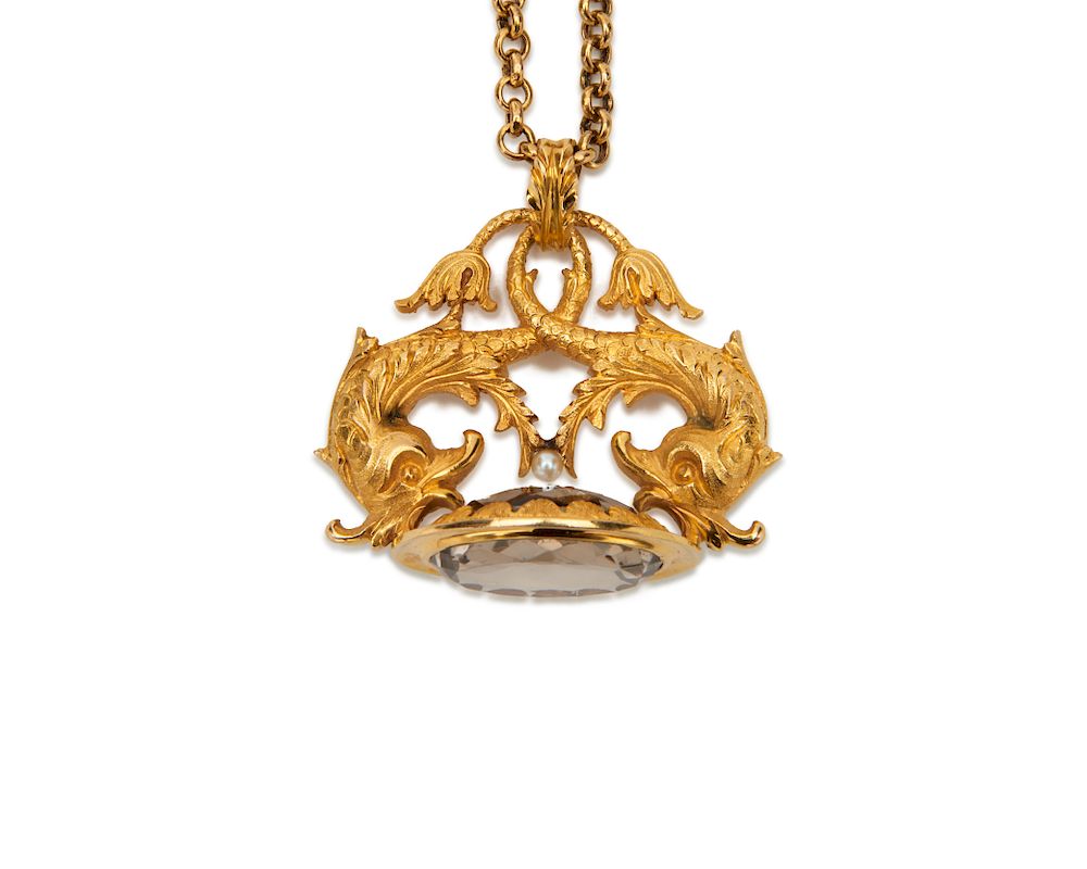 Appraisal: K Gold and Topaz Pendant K Gold and Topaz Pendant