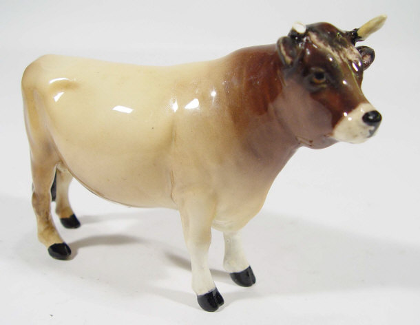 Appraisal: Hand painted Beswick bull C H Dunsley - 'Coy Boy'