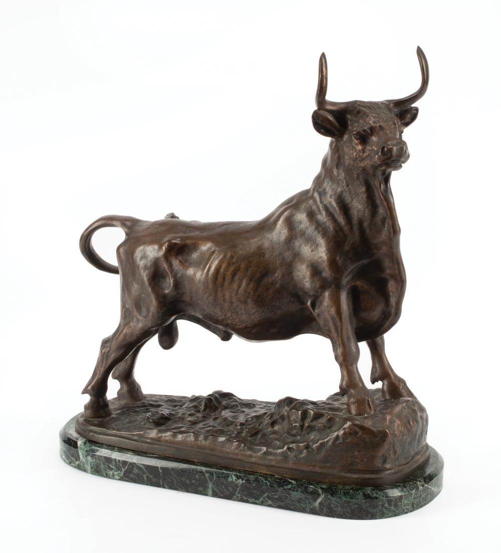 Appraisal: Patinated Bronze Figure of Le Taureau after Isidore Jules Bonheur