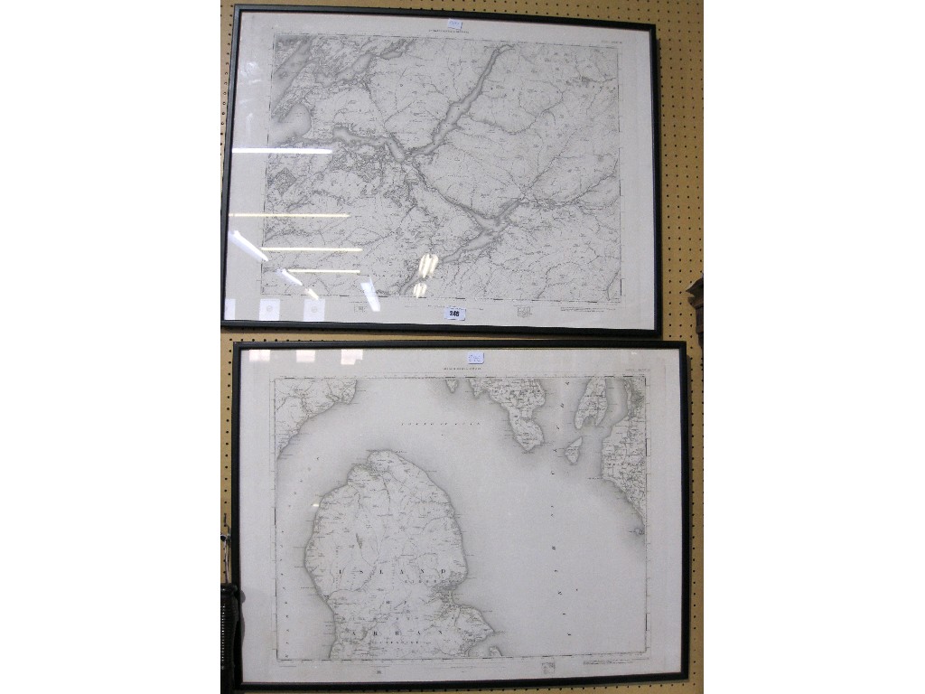 Appraisal: Lot comprising two framed ordnance survey maps of Scotland