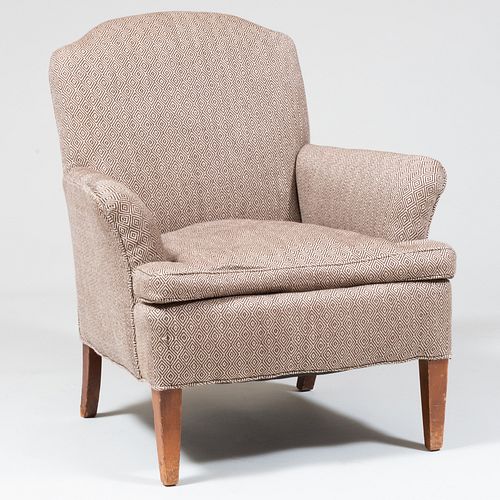 Appraisal: WOOL UPHOLSTERED CLUB CHAIR x x in height of seat