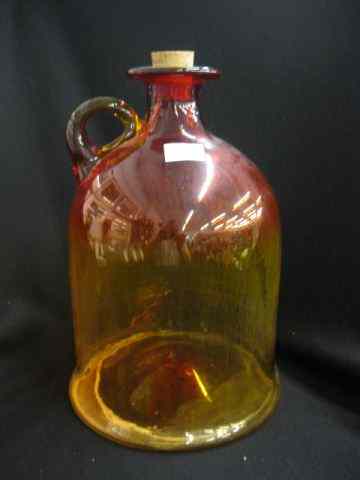 Appraisal: Blenko Amberina Art Glass Jug handled rich colors '' excellent