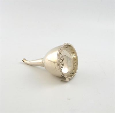 Appraisal: A George III silver wine funnel by Thomas Wallis London