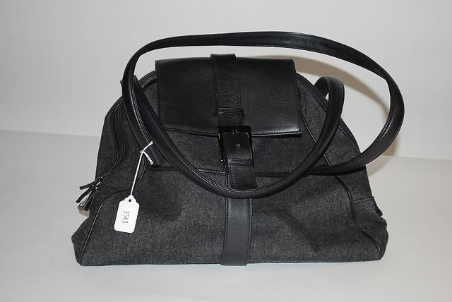 Appraisal: Dolce Gabana large black leather denim tote with zip top