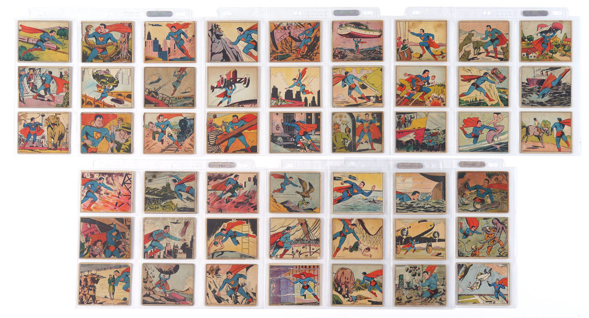 Appraisal: R SUPERMAN GUM TRADING CARDS original cards overall by Gum