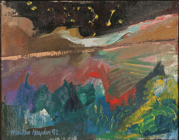 Appraisal: Martha Nessler Hayden American b Mountain Night Oil on canvas