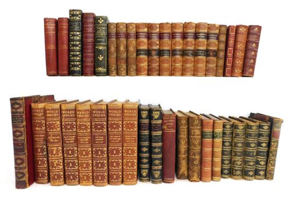 Appraisal: BOOKS Leather bound books thirty-nine total including Tooley Royal Palaces