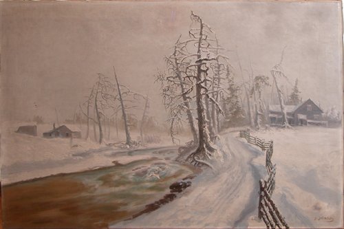 Appraisal: Artist Johnson Joseph th century Title Winter Scene Date Medium