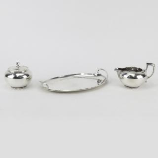 Appraisal: Reveri Mexican Sterling Silver Three Piece Sugar Creamer Set On