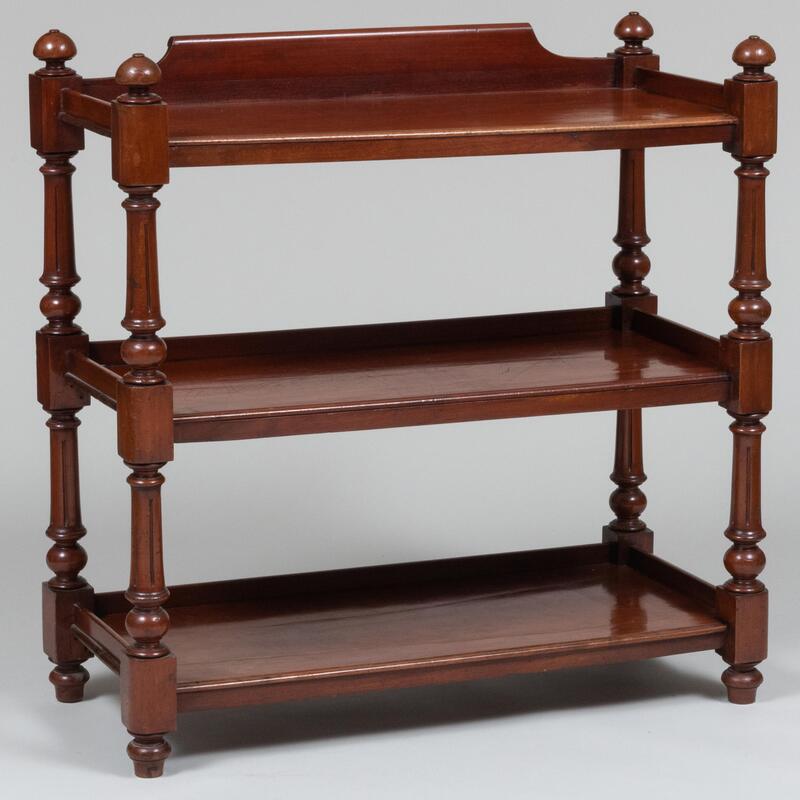 Appraisal: William IV Mahogany Three Tier tag re x x in