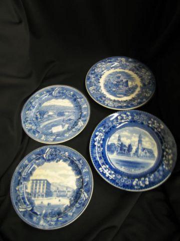 Appraisal: Blue Transferware Ironstone Plates souvenier other circa