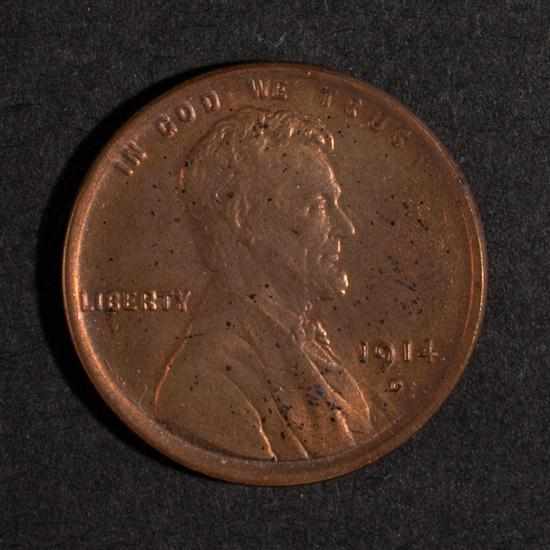 Appraisal: United States Lincoln bronze cent D MS- with dark red