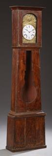 Appraisal: French Carved Pine Tall Case Clock th c the o