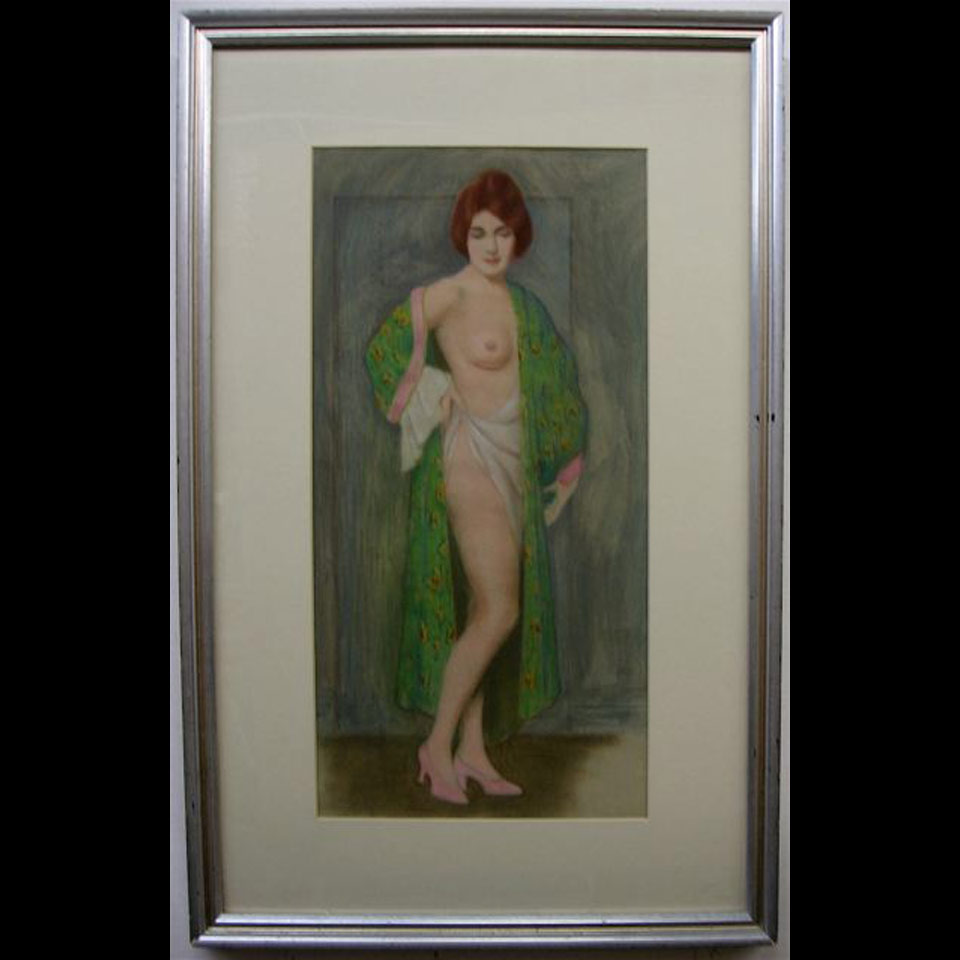 Appraisal: NUDE WITH GREEN KIMONO E B MEAD FL S AMERICAN