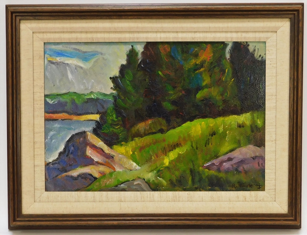 Appraisal: ROBERT WADE NEW ENGLAND FOREST LANDSCAPE PAINTING Massachusetts b Post