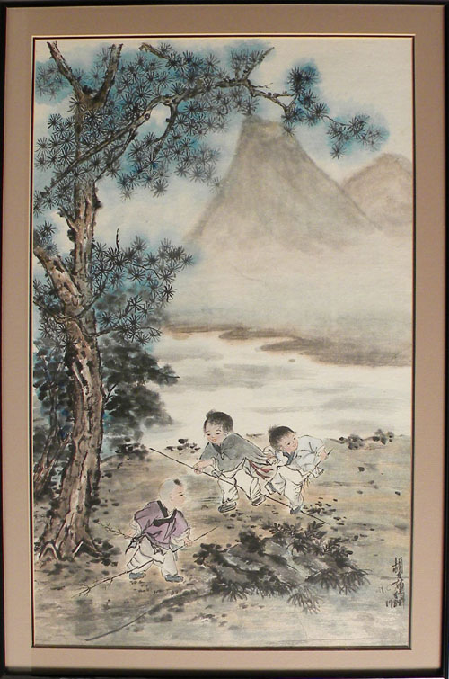 Appraisal: Four framed Japanese works one signed Sun Ying