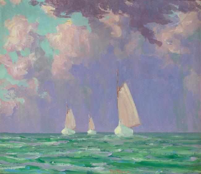 Appraisal: HARRY HOFFMAN American - ''Storm in Nassau'' oil on board