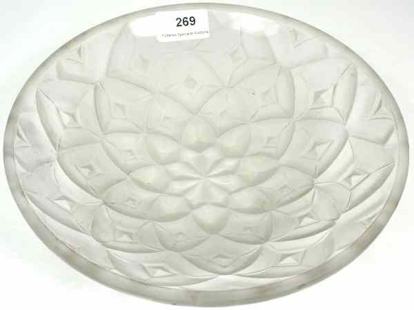 Appraisal: R Lalique Frosted Glass Bowl Diameter cm