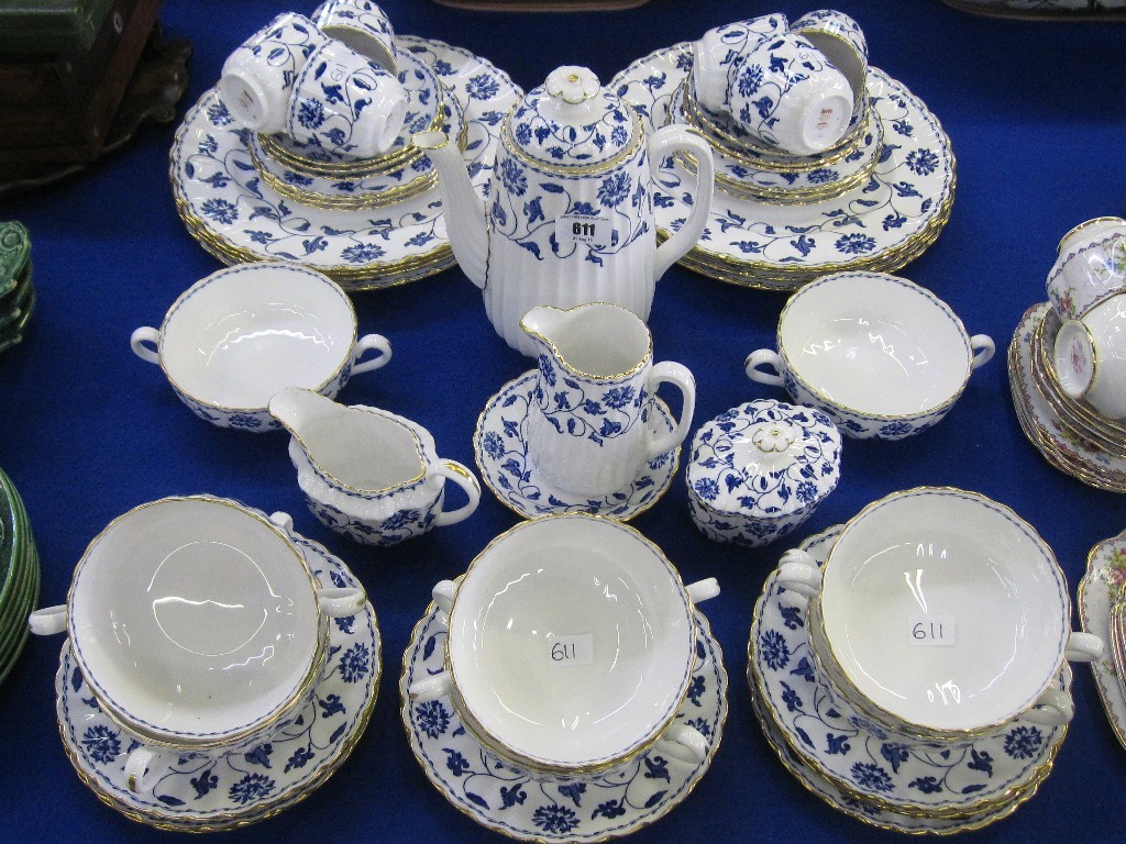 Appraisal: Spode 'Colonel' blue and white dinner and coffee set