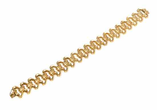 Appraisal: An Karat Rose Gold Link Bracelet in an open work