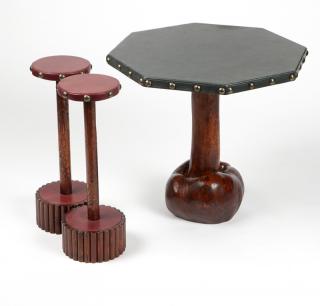 Appraisal: A Molesworth Contemporary Cody WY the table with maker's cypher