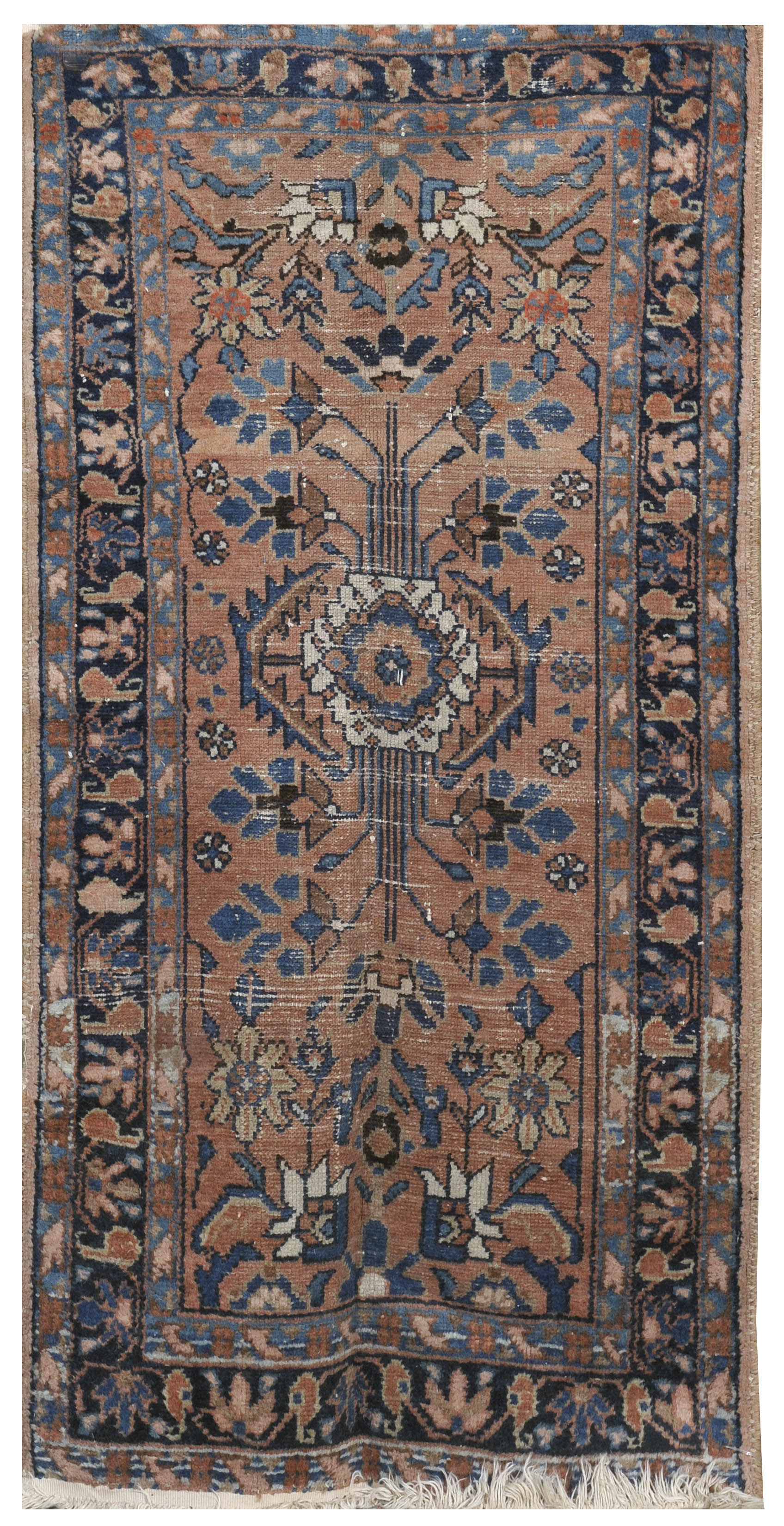 Appraisal: ORIENTAL RUG HAMADAN ' x ' Central floral motif of