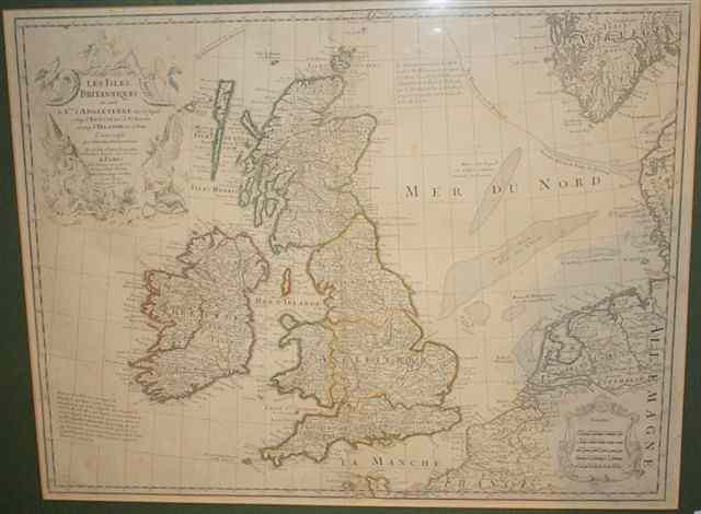 Appraisal: GUILLAUME DE L'ISLE'Les Isles Britanniques' double page engraving x