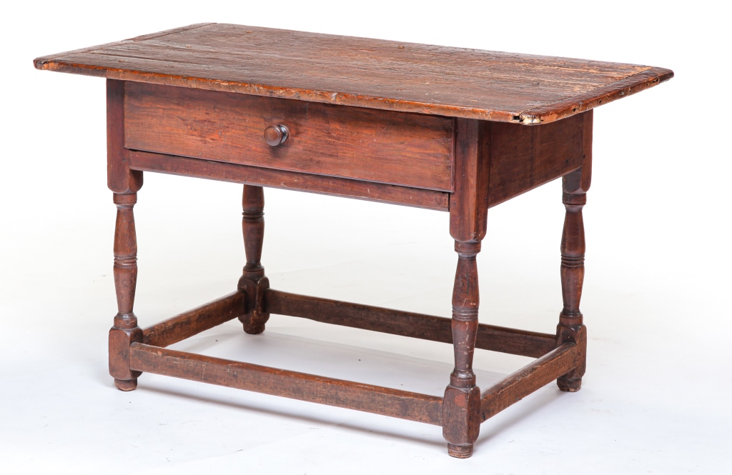 Appraisal: AMERICAN TAVERN TABLE Late th early th century mixed woods