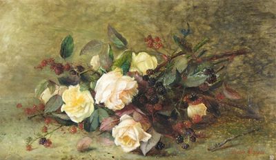 Appraisal: Maria Aletta Fennigje Molijn Dutch - Still life of roses