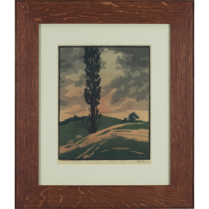 Appraisal: Artist Unknown German Austrian th century ''Tree in the Hills