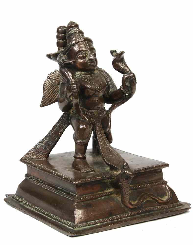 Appraisal: INDIAN BRONZE FIGURE - th c Continental Indian Cast Bronze