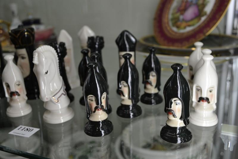 Appraisal: COLLECTION OF FIGURAL PORCELAIN CHESS PIECES