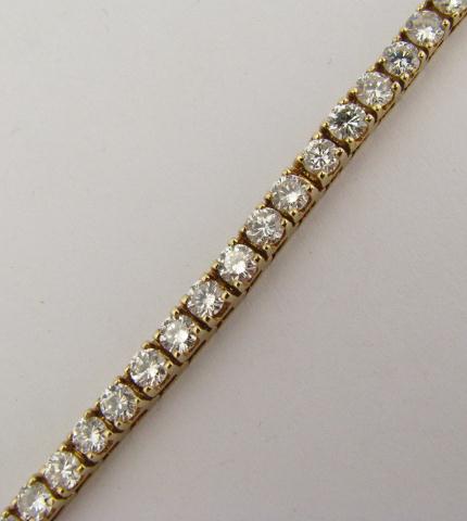 Appraisal: Beautiful K Yellow Gold Ct Total Weight Diamond Line Bracelet