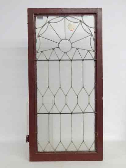 Appraisal: Early leaded glass door '' x ''