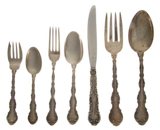 Appraisal: n American Sterling Silver Flatware Service Gorham comprising dinner knives